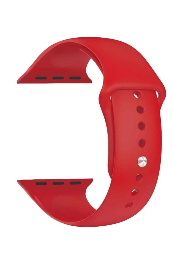 Kırmızı Renk Silikon Akıllı Saat Kordonu İvo-7, S8, S8 Plus Modelleriyle Uyumlu, 42mm/44mm/45mm