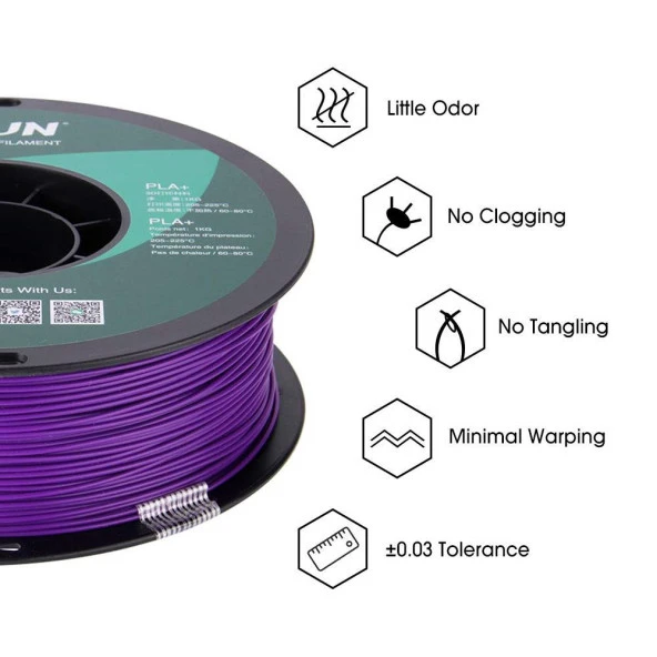 Esun PLA Plus Filament Mor 1.75mm 1000gr - Resim 5
