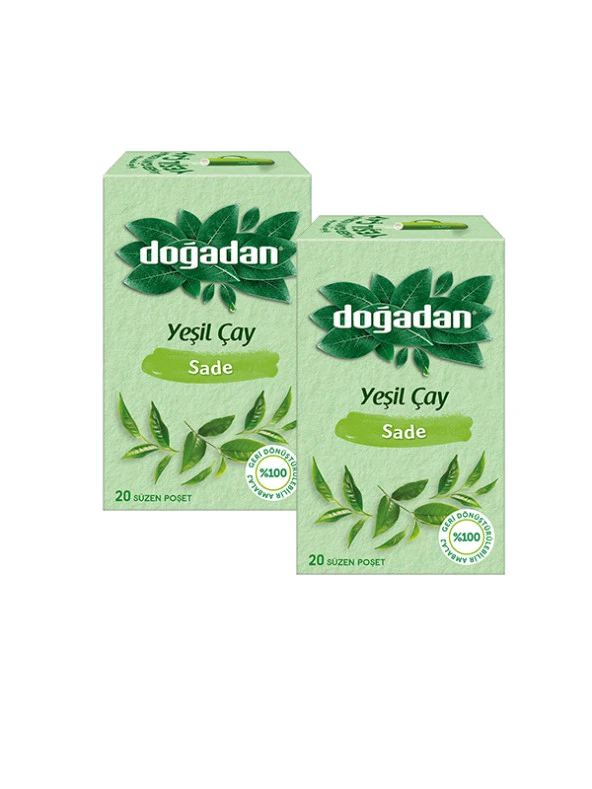 YEŞİL ÇAY SADE 20 SÜZEN POŞET, 2 PAKET