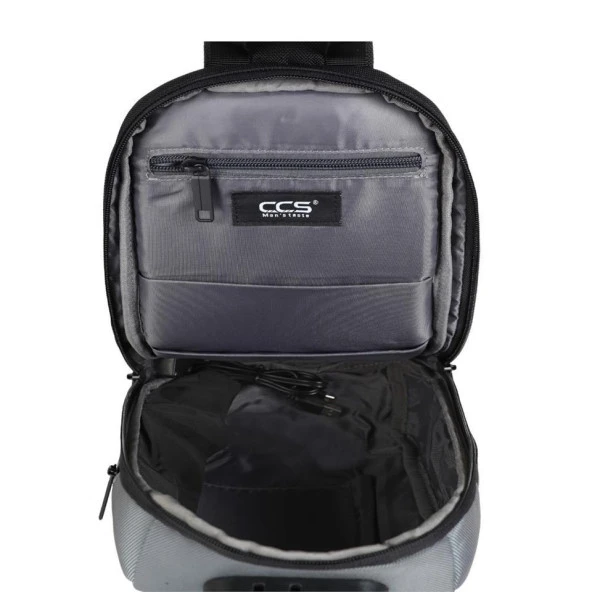 ÇÇS 31301 Omuz Askılı Çapraz Sırt ve Göğüs Çantası Gri - Resim 2