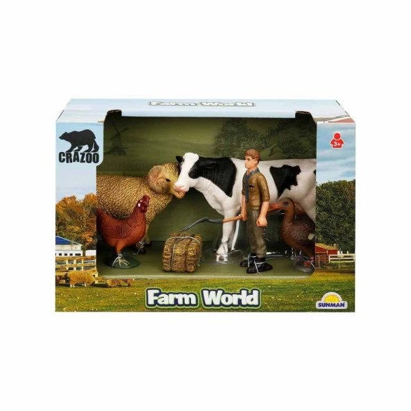 Çiftlik Hayvanları Seti İnek ve Koç