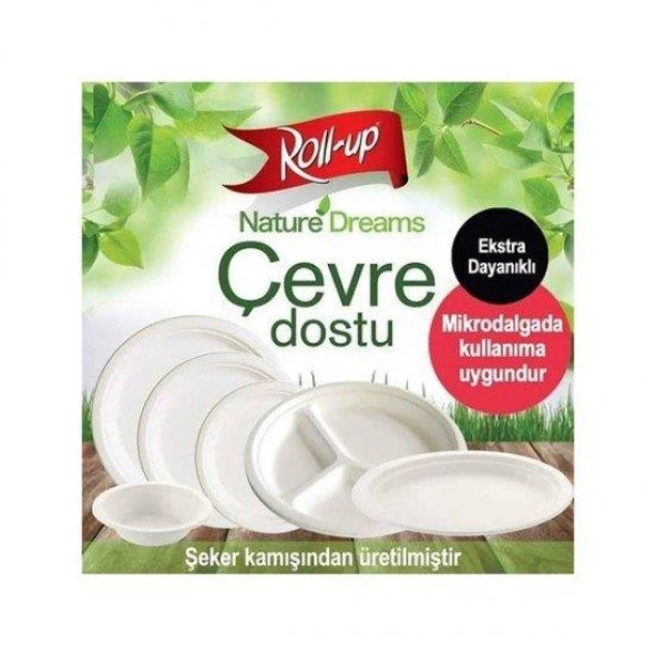 Roll-Up Nature Ekolojik Karton Kağıt Tek Kullanımlık Çorba Kasesi - 400 cc - 50 Adetlik 3 Paket - 5