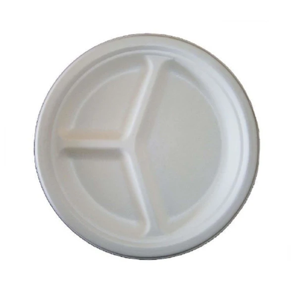 Roll-Up Nature Ekolojik Karton Kağıt Tek Kullanımlık 3 Bölmeli Tabak - 26 Cm. - 50 Adetlik 3 Paket - Resim 5