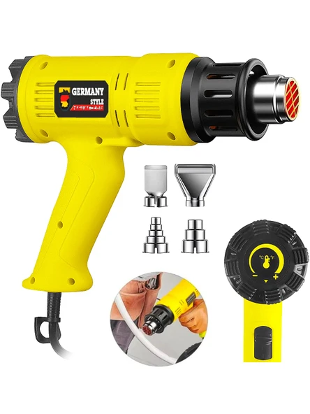 Germany Style GRM9011 Sıcak Hava Tabancası Bakır Sargılı 2000 Watt Hem Sıcak Hem Soğuk