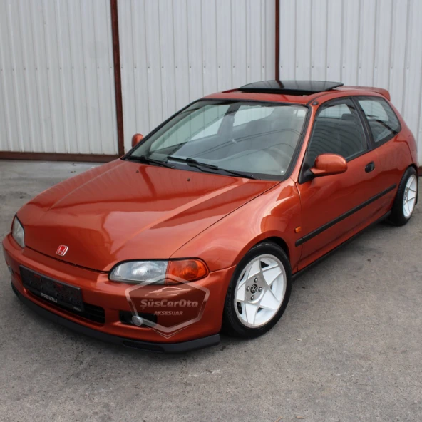 Honda Civic EG 1991-1995 Uyumlu Üniversal Laguna Lip Esnek Ön Lip 2 Parça Tampon Altı Dil Karlık Ön Ek - 3