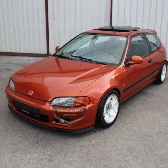 Honda Civic EG 1991-1995 Uyumlu Üniversal Laguna Lip Esnek Ön Lip 2 Parça Tampon Altı Dil Karlık Ön Ek - 4
