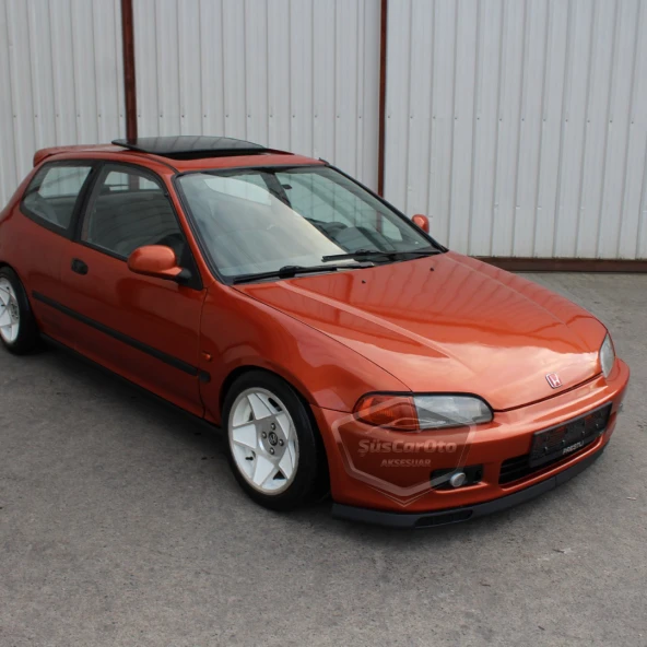 Honda Civic EG 1991-1995 Uyumlu Üniversal Laguna Lip Esnek Ön Lip 2 Parça Tampon Altı Dil Karlık Ön Ek - 6