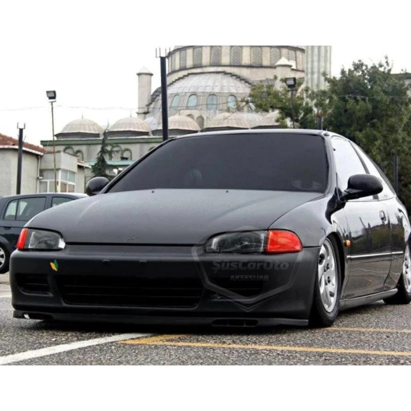 Honda Civic EG 1991-1995 Uyumlu Üniversal Laguna Lip Esnek Ön Lip 2 Parça Tampon Altı Dil Karlık Ön Ek - 8