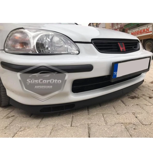 Honda Civic İES EK EJ 1996-2000 Uyumlu Üniversal Laguna Lip Esnek Ön Lip 2 Parça Tampon Altı Dil Karlık Ön Ek - 1