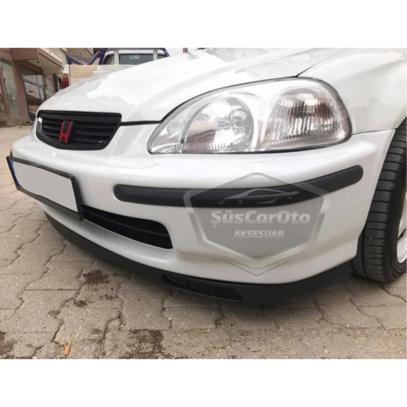 Honda Civic İES EK EJ 1996-2000 Uyumlu Üniversal Laguna Lip Esnek Ön Lip 2 Parça Tampon Altı Dil Karlık Ön Ek - 2