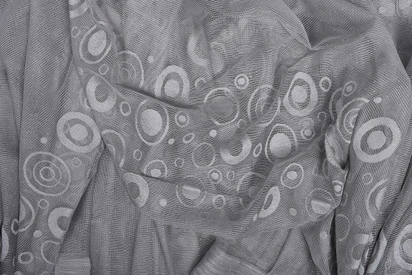 KDK 1560 DESEN GRİ RENK TEK KANAT Hazır dikilmiş Pileli Fon Perde 300*260 cm - Resim 8