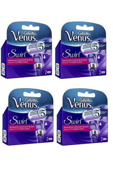 Gillette Venus Venus Swirl Extra Smooth Kadın Yedek Tıraş Bıçağı 2'li X 4 Adet