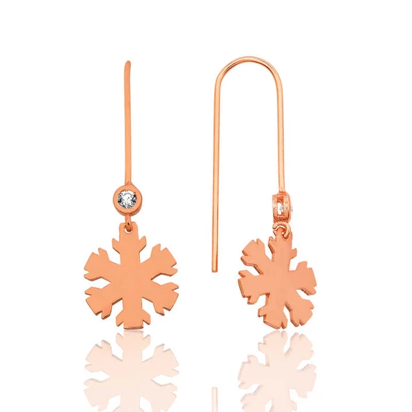 VGD Gumush Gümüş Kar Tanesi Küpe - 2