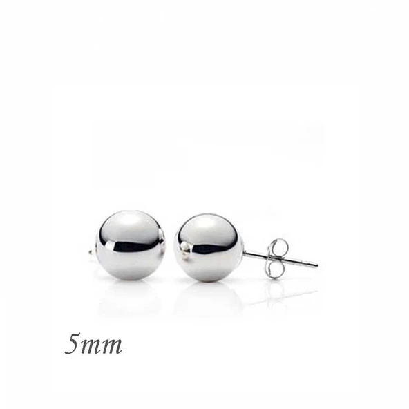 VGD Gümüş Top Küpe - 5 mm