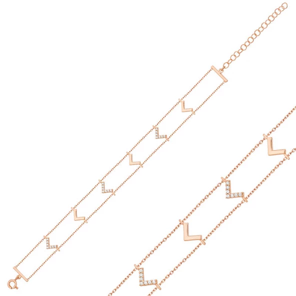 VGD Gumush Gümüş Rose V Bayan Bileklik ürün görseli 1