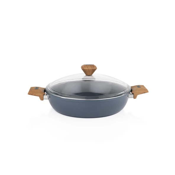 Schafer Fiesta Seramik Basık Tencere 30 Cm-Siyah - 4