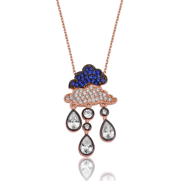 VGD Gümüş Yağmur Bulutu Kolye ürün görseli 1