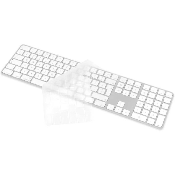 Klavye Kılıfı Apple Magic Keyboard-3 TR-UK A2520 Numeric ile Uyumlu Silikon Kılıf