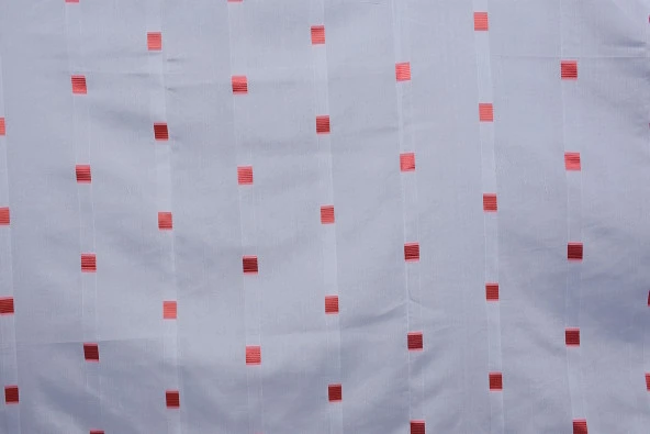 TERGAL KARELİ BORDO RENK TEK KANAT Hazır dikilmiş Pileli Fon Perde 300*260 cm - Resim 4