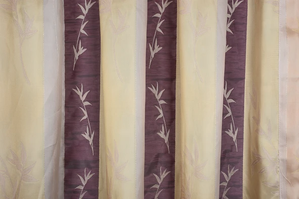 SATEN 750 MODEL VİZON RENK TEK KANAT Pileli Fon Perde 75*260 cm - Resim 3
