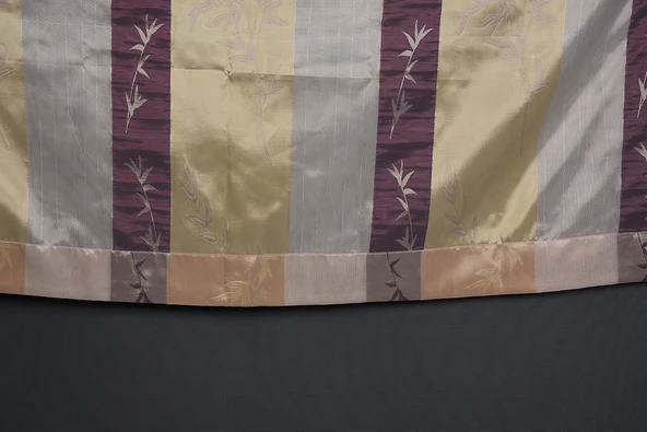 SATEN 750 MODEL VİZON RENK TEK KANAT Pileli Fon Perde 75*260 cm - Resim 4