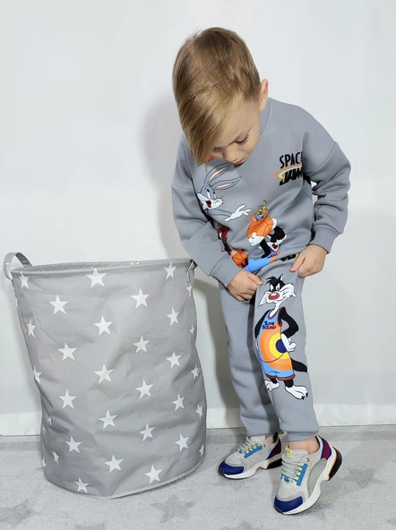 ERKEK ÇOCUK MİCKEY MODELLİ 3İP ŞARDONLU EŞOFMAN TAKIMI