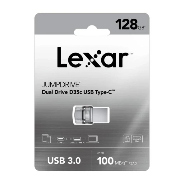 Lexar 128gb Usb 3.0 Jumpdrive Type-C Flash Bellek