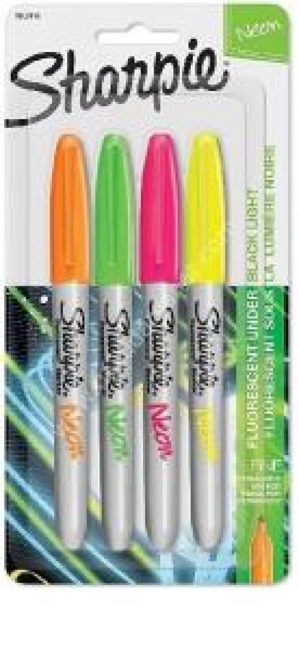 Sharpie Neon Permanent 4lü Set Fine Uç