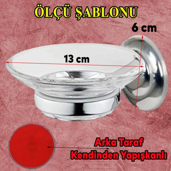 Sabunluk Katı Sabunluk Yapışkanlı El Sabunluğu Kristal - Resim 2