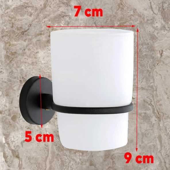 Diş Fırçalık Vidalı Banyo Diş Fırçası Kabı Kutusu Siyah - 2