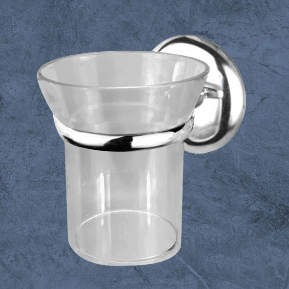Diş Fırçalık Vidalı Banyo Diş Fırçası Kabı Kutusu Krom Kristal - 3