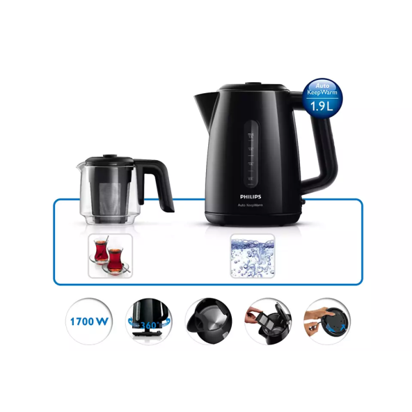 Philips HD7301/00 Daily Collection 1700 W Cam Demlikli Çay Makinesi - 6