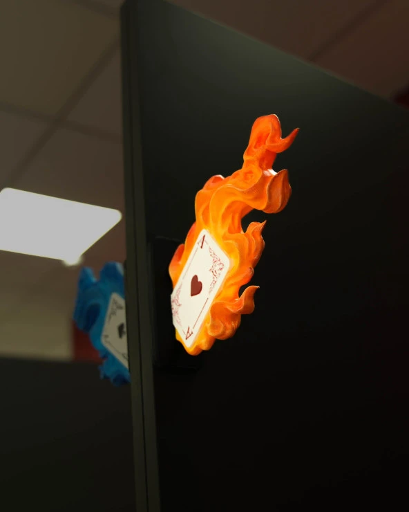 İskambil Kartı Duvar Süsü-Elbise Askısı-Turuncu, Mavi Set