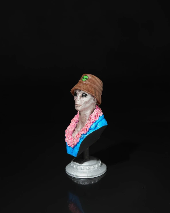 Uzaylı Turist Steve Büst-Figür-Biblo - 2