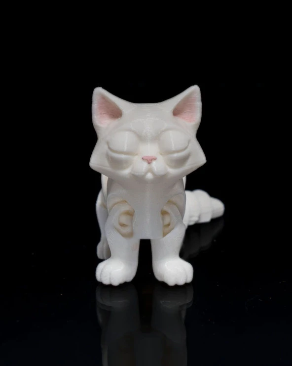 Hareketli Uyuyan Busya Kedi Oyuncak Figür 15CM