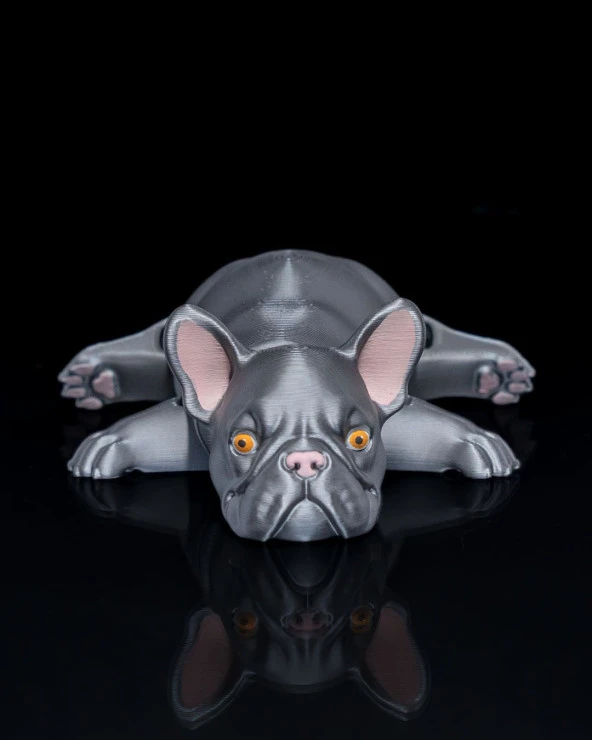 Hareketli French Bulldog Oyuncak Figür 15CM