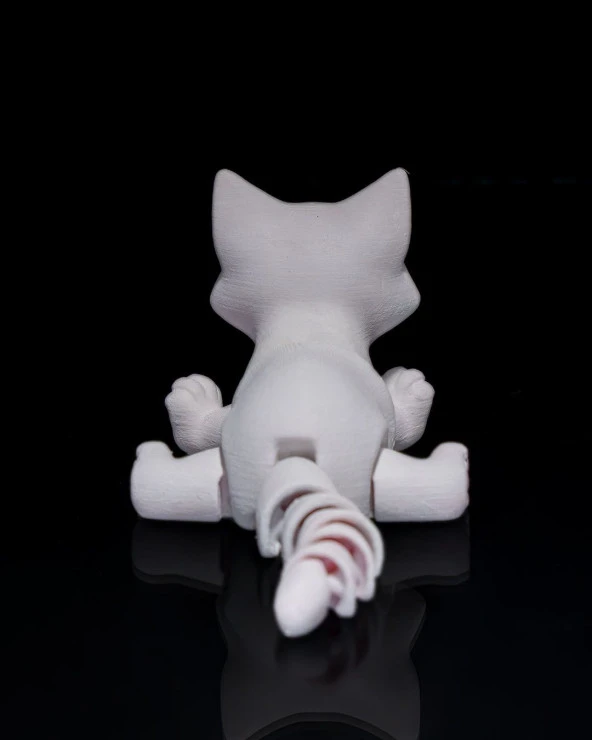 Hareketli Uyuyan Busya Kedi Oyuncak Figür 15CM - 3