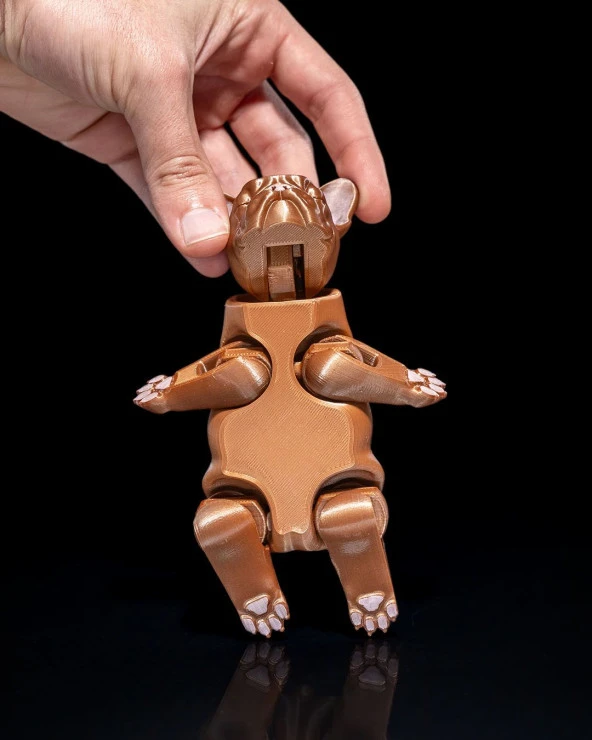 Hareketli Uyuyan French Bulldog Oyuncak Figür 15CM - 3