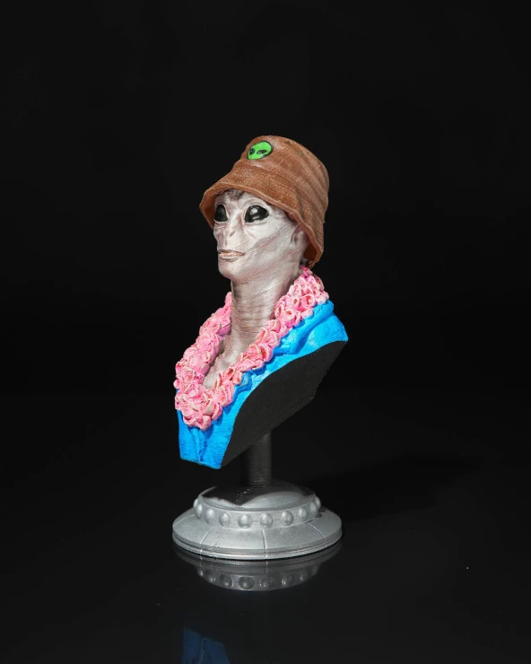 Uzaylı Turist Steve Büst-Figür-Biblo - 5