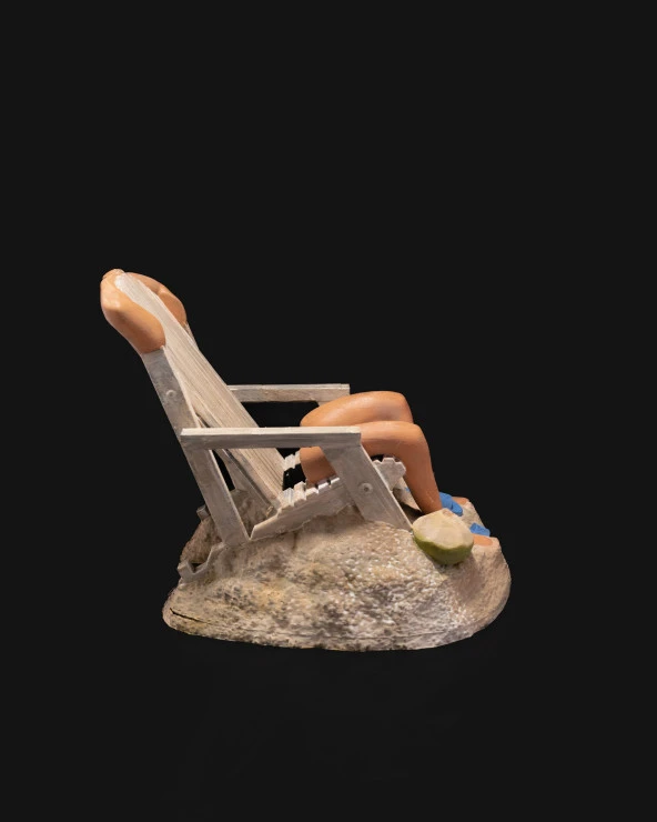 Sahil Temalı Şarj Bölmeli Telefon Standı - 2