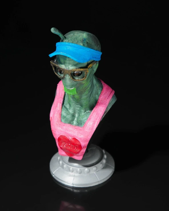 Uzaylı Turist Kevin Büst-Figür-Biblo - 5