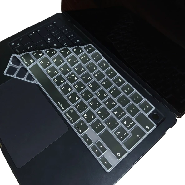 MacBook Rusça Klavye Koruyucu Air 13 15 Pro 14 16 Uyumlu Silikon Kaplama Türkçe Q ISO Enter ürün görseli 1