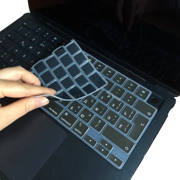 Rusça Klavye UK Macbook Air-Pro Kılıf M1-M2-M3-M4 (2021-2024 Yılı) (TouchID'li) ile Uyumlu - 5