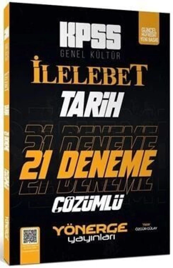 Yönerge Yayınları KPSS Tarih İlelebet 21 Deneme Dijital Çözümlü