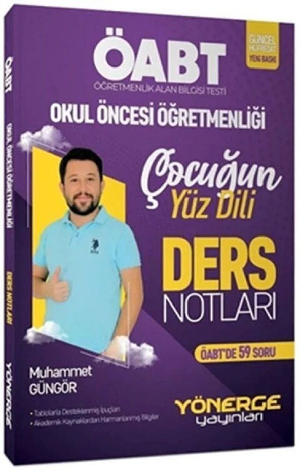 Yönerge Yayınları ÖABT Okul Öncesi Öğretmenliği Çocuğun Yüz Dili Ders Notları