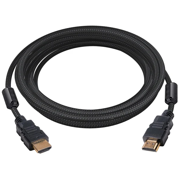 Hdmı Kablosu Gold 1.4V 3D 4K Örgülü Filtreli 3Mt Gabble Gab-03 - 2