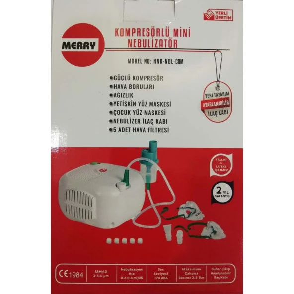 Merry Kompresörlü Compact Nebulizatör HNK-NBL-S1