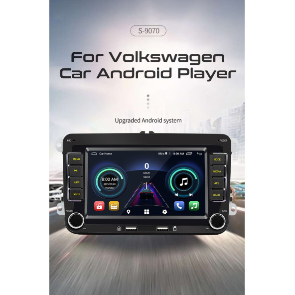 7 inch 2gb Ram/32gb.Rom +Carplay+Android Auto ile Volkswagen Grubu Için OEM Android Full Set - 3