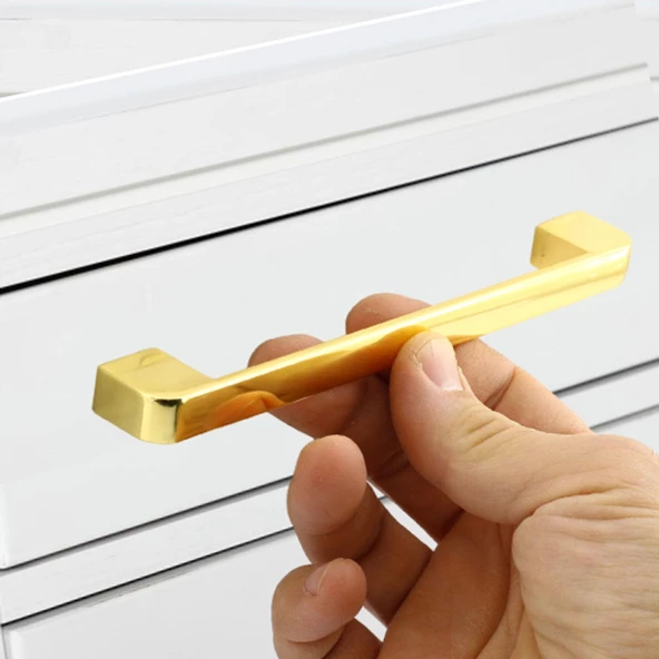 Gölcük Oval Mobilya Mutfak Dolap Çekmece Dolabı Kapak Metal Kulpu Kulbu Kulpları Gold Altın 160 Mm - 2