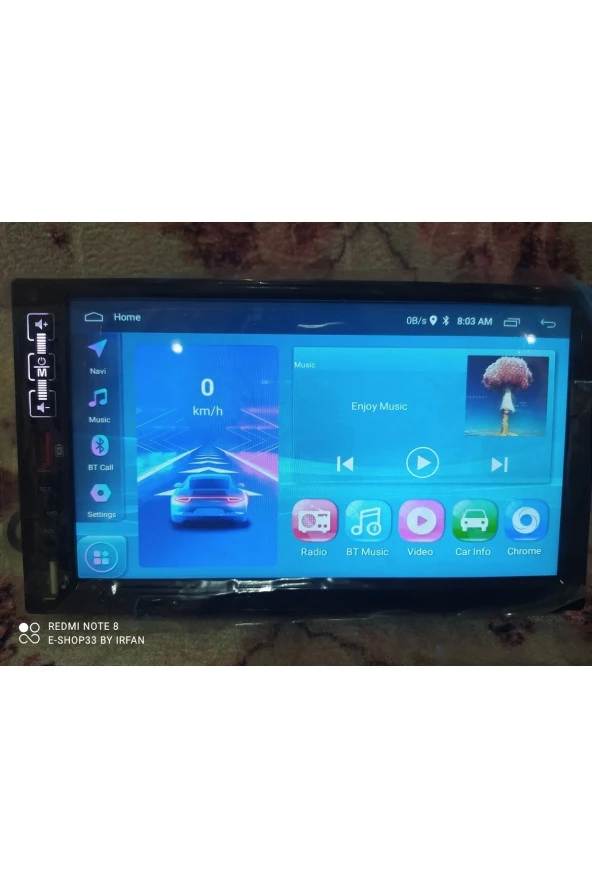 7 inch 2Din 2/32gb. Yeni 5Volt +Usb li ön Ekran+CARPLAY ile Gerçek 2gb Ramli Universal Android 13